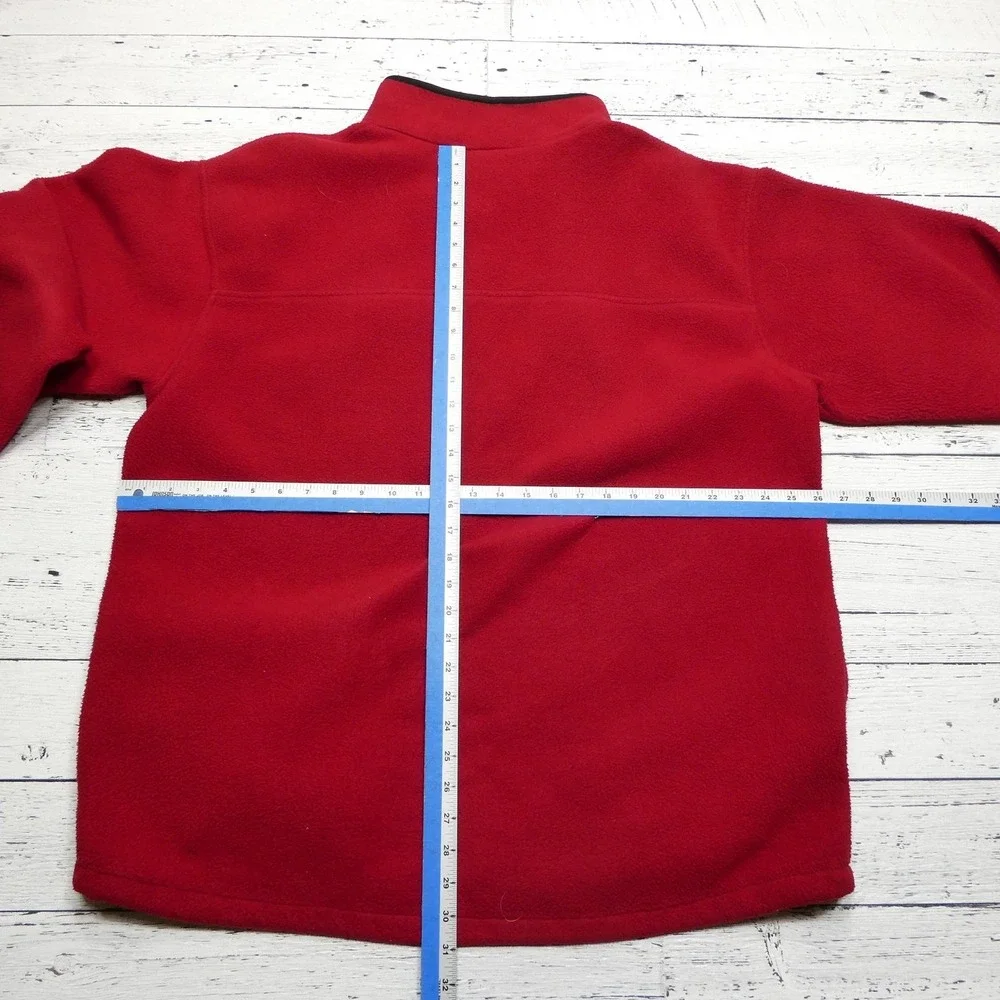 Cabela's Pullover Mens XL Tall Red Fleece Polartec Made In Canada Outdoor Jacket